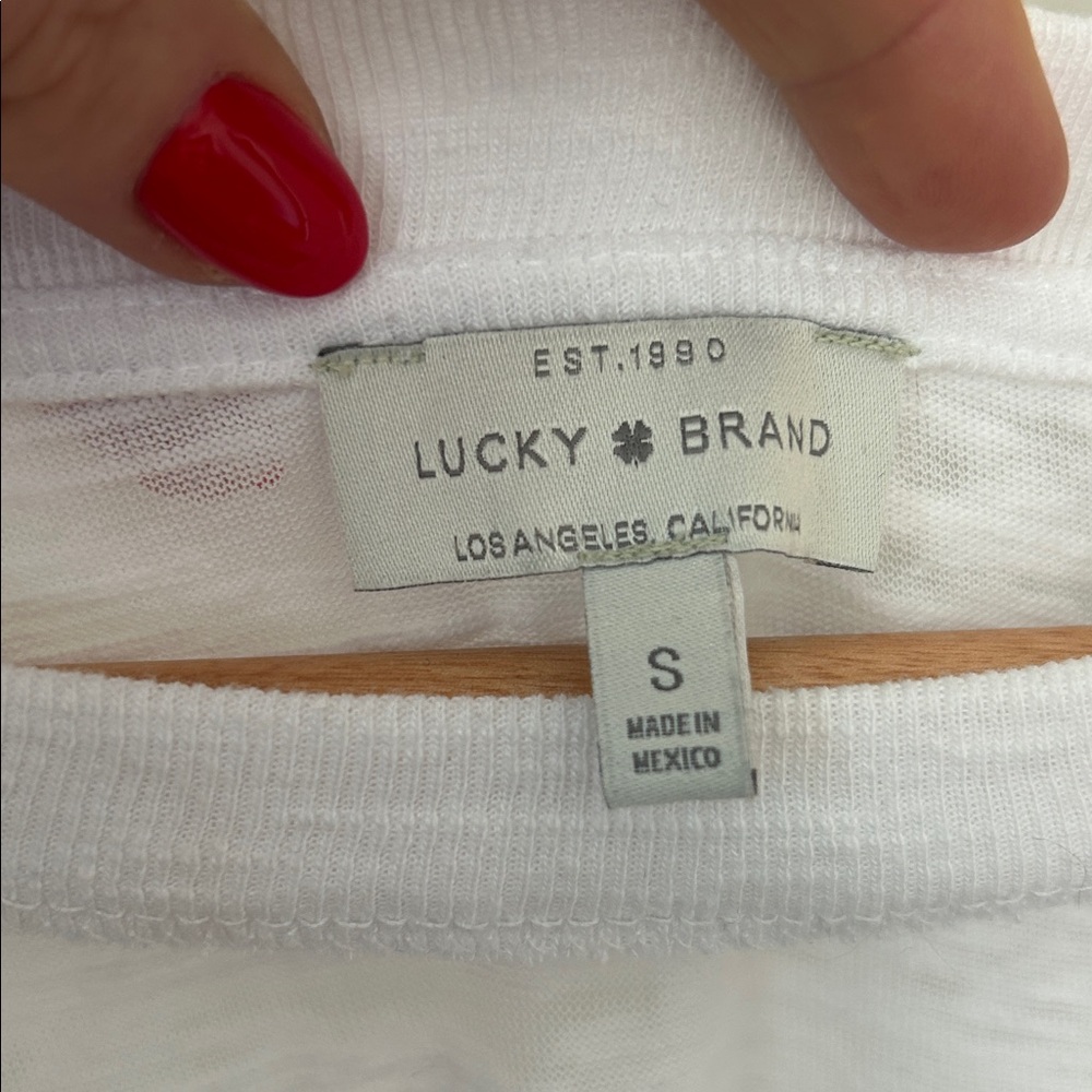 Lucky Brand White Short Sleeve Tee - Picture 5 of 9
